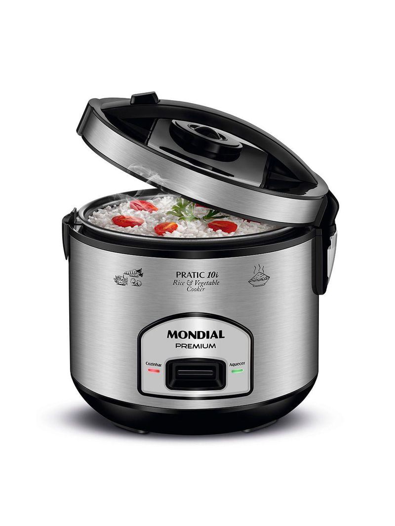 Panela Elétrica Mondial Pratic 10i Pe-42-10x 127v-preto/inox