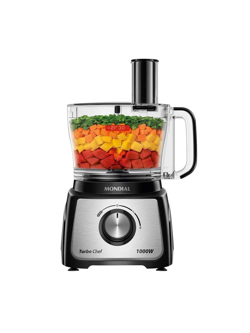 Multiprocessador Turbo Chef 3 Em 1 Mondial Preto 1000W MPN-02-BE 220V
