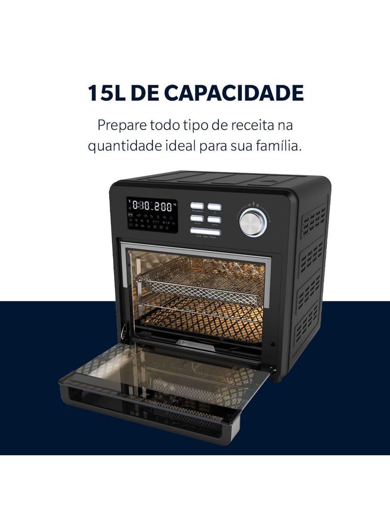 Forno E Fryer 15L Oster Multifunções Compact 10 Em 1 110V