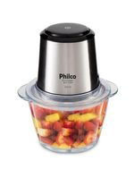Mini Processador Philco Inox Vidro 1,2L 350W 220V