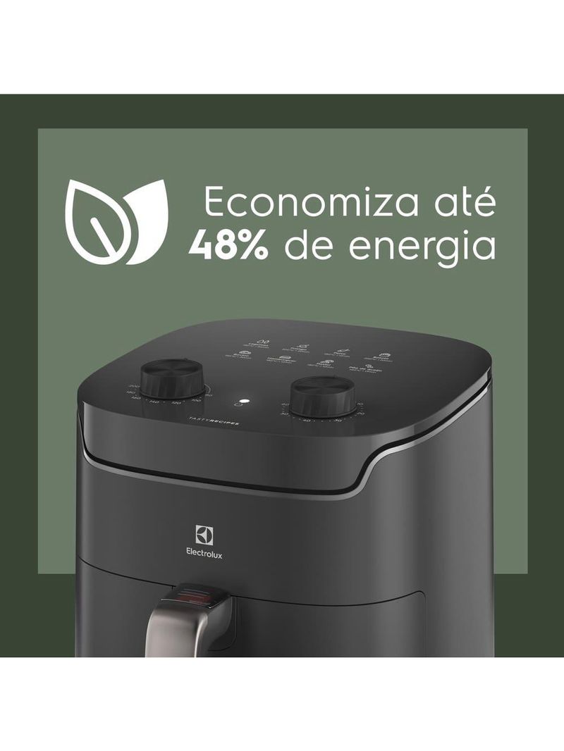 Fritadeira air fryer electrolux eaf40 rita lobo 5,6l efficient 1400w antiaderente desligamento automático econômica cinza