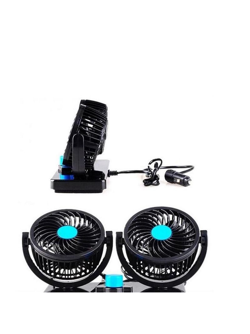 Ventilador Automotivo Duplo Rotativo Ajustavel 12v