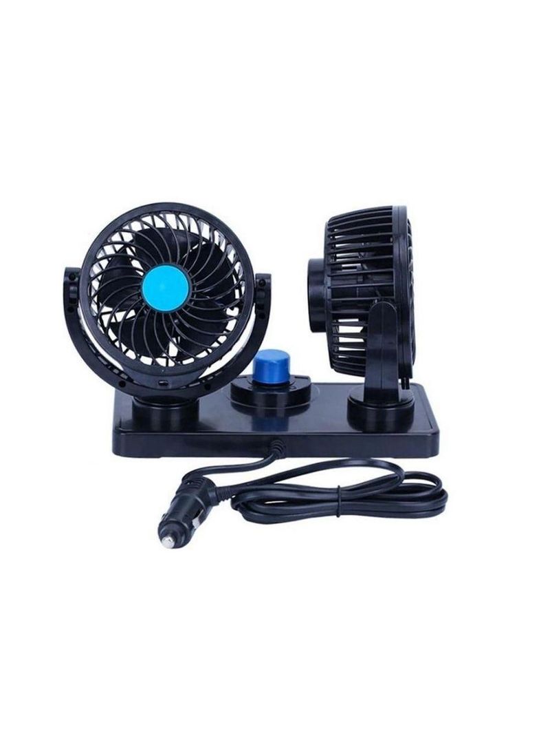 Ventilador Automotivo Duplo Rotativo Ajustavel 12v