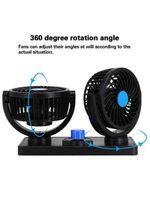Ventilador Automotivo Duplo Rotativo Ajustavel 12v