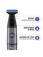 Aparador de Pelos Philco Bivolt 7 Acessórios USB PAP02 Bivolt