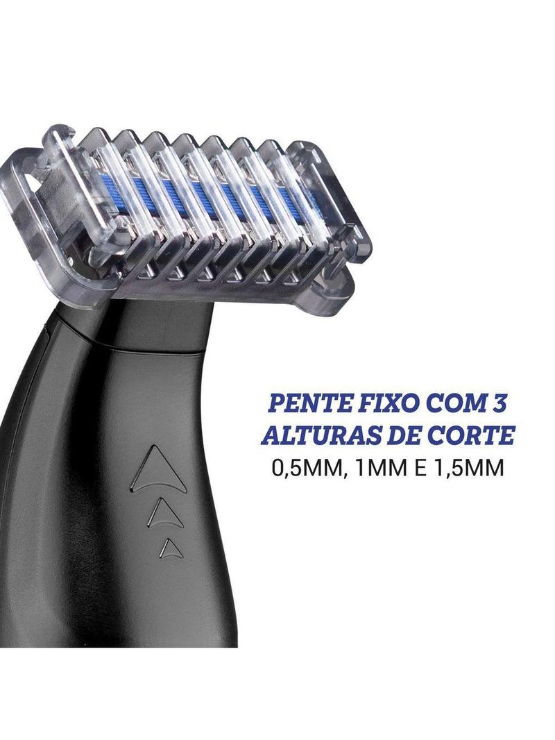 Aparador de Pelos Philco Bivolt 7 Acessórios USB PAP02 Bivolt