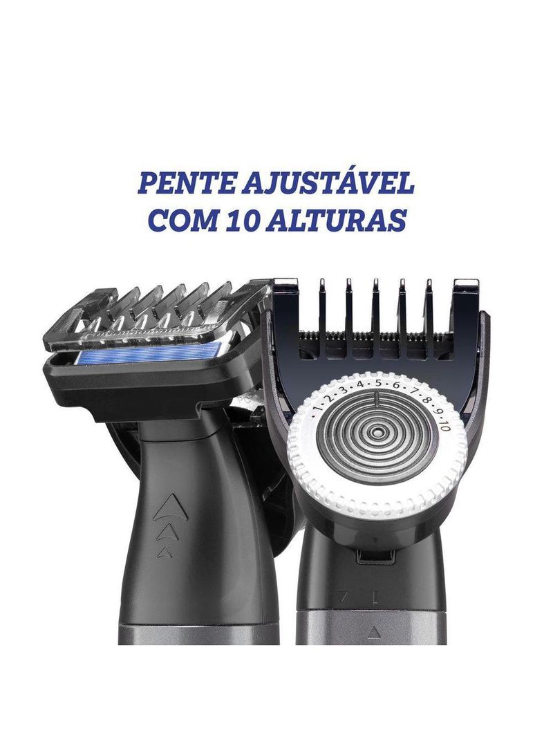 Aparador de Pelos Philco Bivolt 7 Acessórios USB PAP02 Bivolt