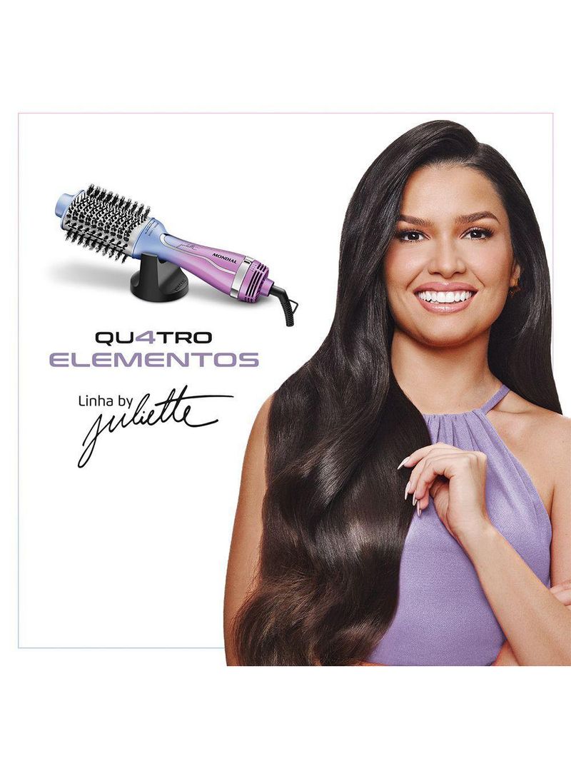 Escova Secadora Mondial By Juliette 3 Em 1 1300w Es-ju-03 Azul/rosa Bivolt