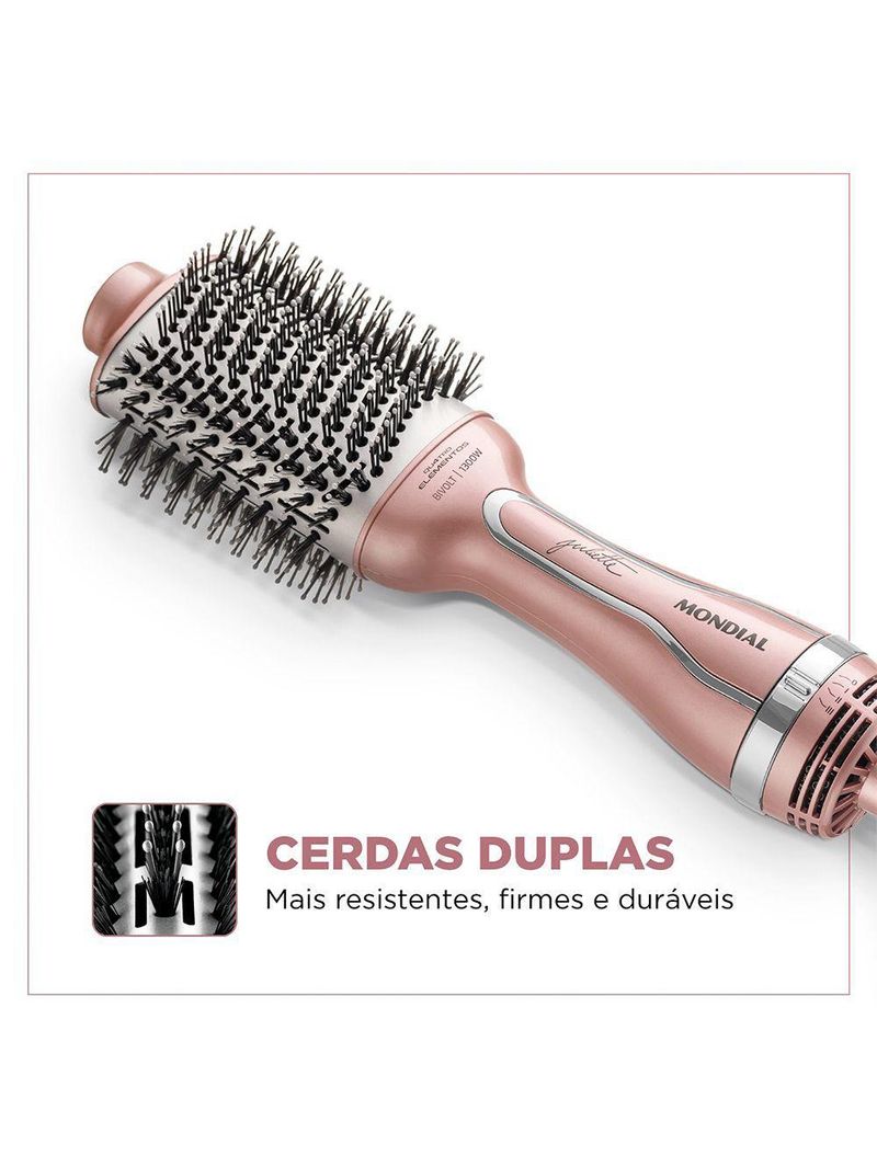 Escova Secadora Mondial By Juliette 3 Em 1 1300w Es-ju-01 Golden Rose Bivolt