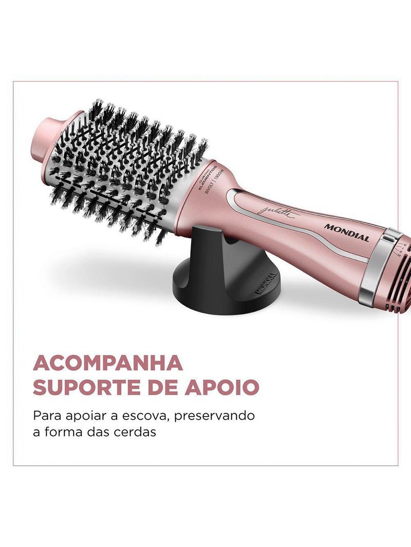 Escova Secadora Mondial By Juliette 3 Em 1 1300w Es-ju-01 Golden Rose Bivolt