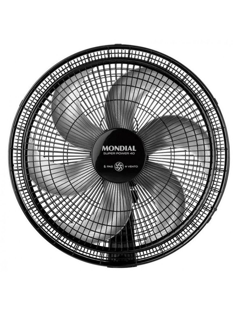 Ventilador De Mesa Mondial 40cm Super Power 6 Pás Vsp-40-b Preto 127v