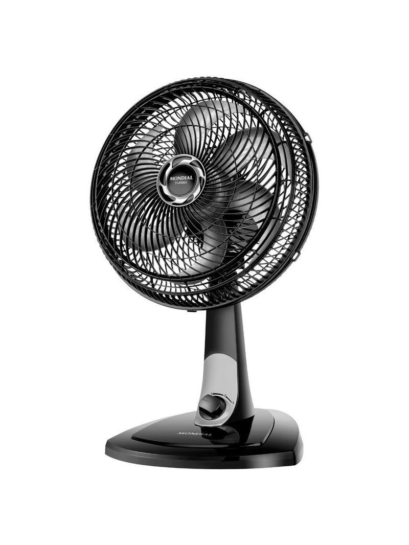 Ventilador De Mesa Mondial 30cm 6 Pás Turbo VT-30-NB Preto Prata 220V