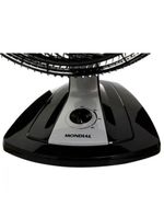 Ventilador De Mesa 40cm Mondial Turbo 8 Pás 3 Velocidades Preto Com Prata 220V