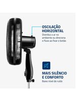 Ventilador De Coluna Mondial 40cm 8 Pás Turbo NVT-40C-8P-B Preto Prata 220V