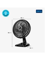 Ventilador De Mesa Mondial 40cm 8 Pás Turbo NVT-40-8P-B Preto Prata 220V