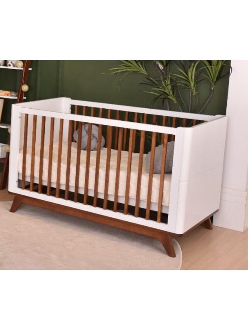 Berço Infantil Sambalele Divicar Branco Acetinado Mel