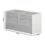 Berço Cama Sol E Mar Gêmeos Divicar Branco Acetinado