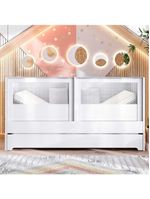 Berço Cama Sol E Mar Gêmeos Divicar Branco Acetinado