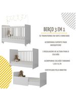 Berço Americano 3 Em 1 Com Colchão Incluso Multimóveis