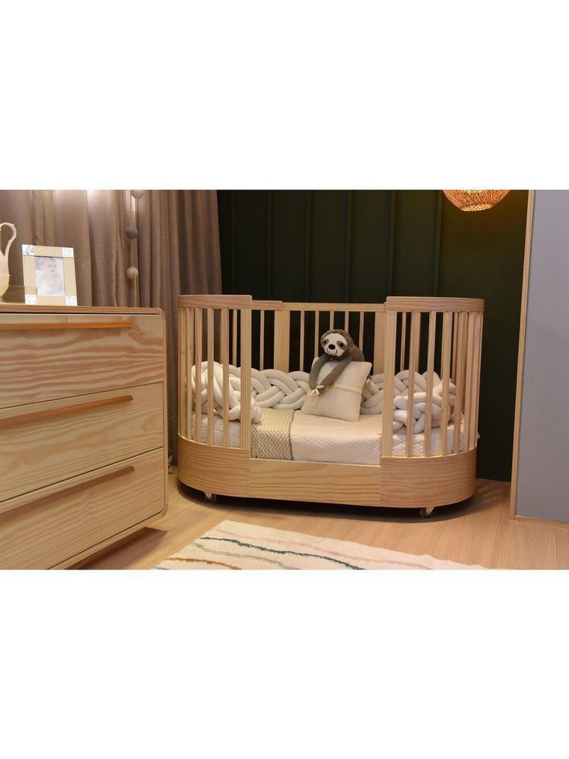 Berço Infantil Progressivo Wave 3 Em 1 Divicar Nature