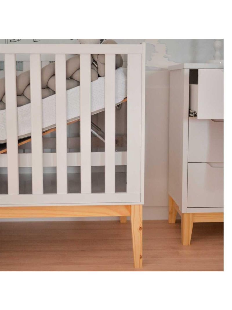 Berço Infantil Amor Perfeito Divicar Branco Acetinado