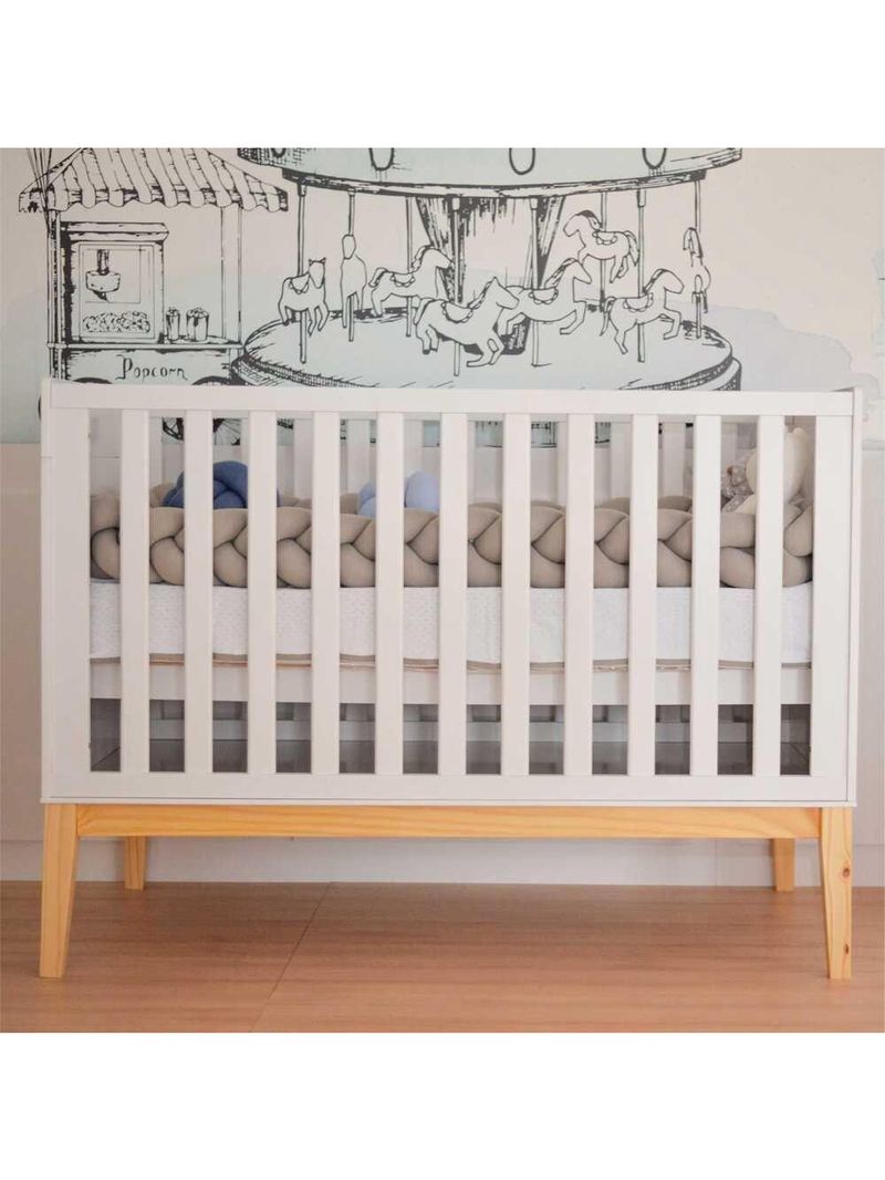 Berço Infantil Amor Perfeito Divicar Branco Acetinado