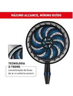 Ventilador de coluna arno force repel ve9r 40cm com 9 pás, 3 velocidades e 160w – preto / azul