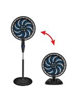 Ventilador de coluna arno force repel ve9r 40cm com 9 pás, 3 velocidades e 160w – preto / azul