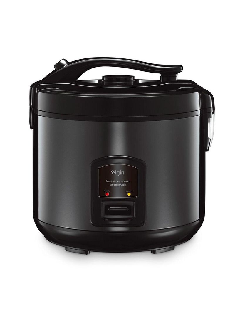 Panela Elétrica de Arroz Visio Rice Glass 10 Xícaras 700W Preta com Tampa de Vidro e Acessórios 110V