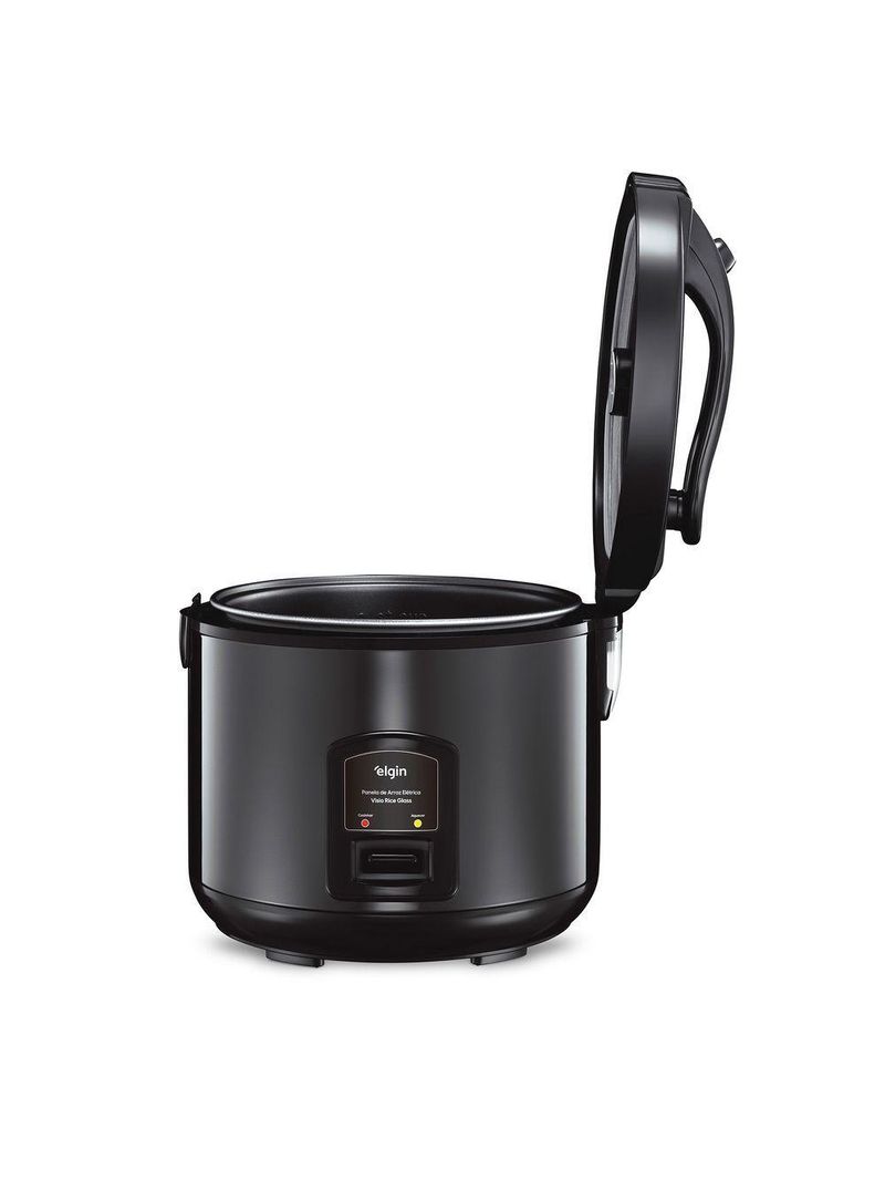 Panela Elétrica de Arroz Visio Rice Glass 10 Xícaras 700W Preta com Tampa de Vidro e Acessórios 110V