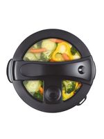 Panela Elétrica de Arroz Visio Rice Glass 10 Xícaras 700W Preta com Tampa de Vidro e Acessórios 110V