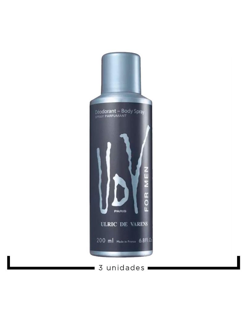 Kit ulrich de varens - 3x body spray udv for men