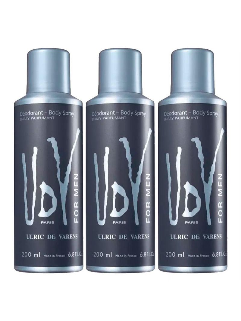 Kit ulrich de varens - 3x body spray udv for men