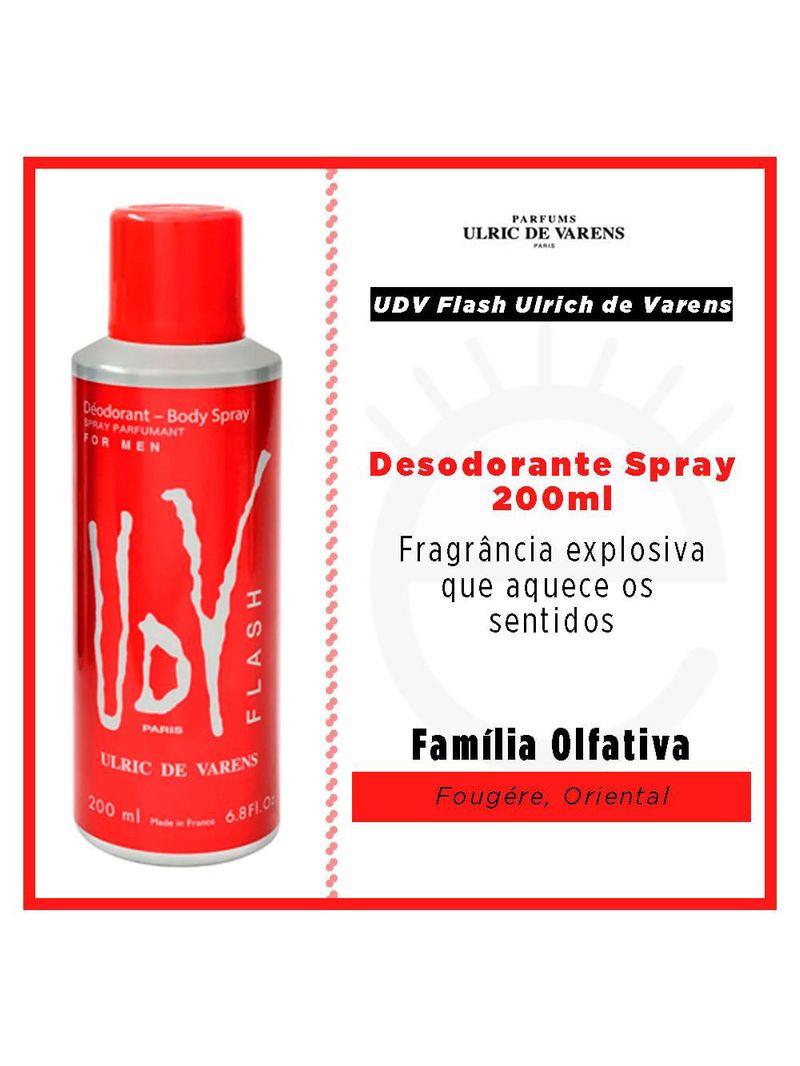 Desodorante ulric de varens masculino - udv flash