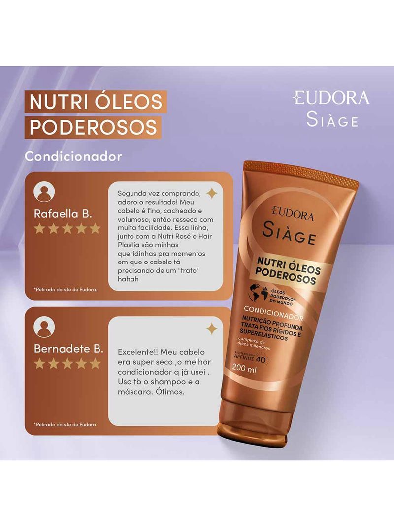 Eudora siàge nutri Óleos poderosos condicionador