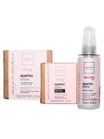 Cadiveu professional quartzo shine by boca rosa hair - kit shampoo em barra + máscara em barra + leave-in