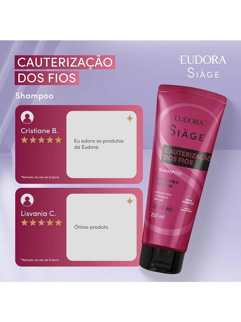 Eudora siàge cauterização dos fios – shampoo cauterizador