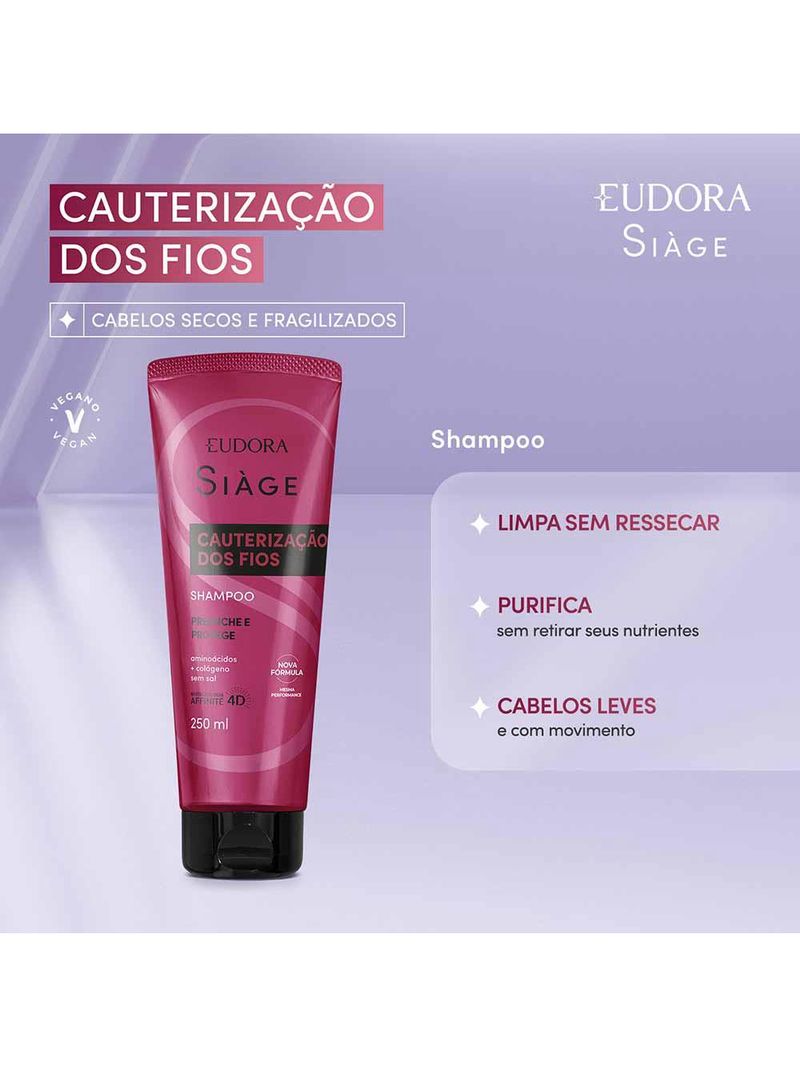 Eudora siàge cauterização dos fios – shampoo cauterizador