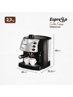 Máquina De Café Expresso Mondial C-08 Cafeteira-220v-preto/inox