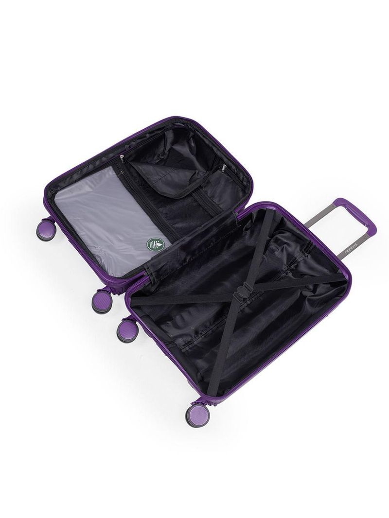 Mala pequena de polipropileno 4 rodas seul roxa