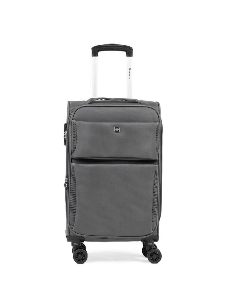 Mala pequena poliester 4 rodas verbier swiss one 205 cinza p