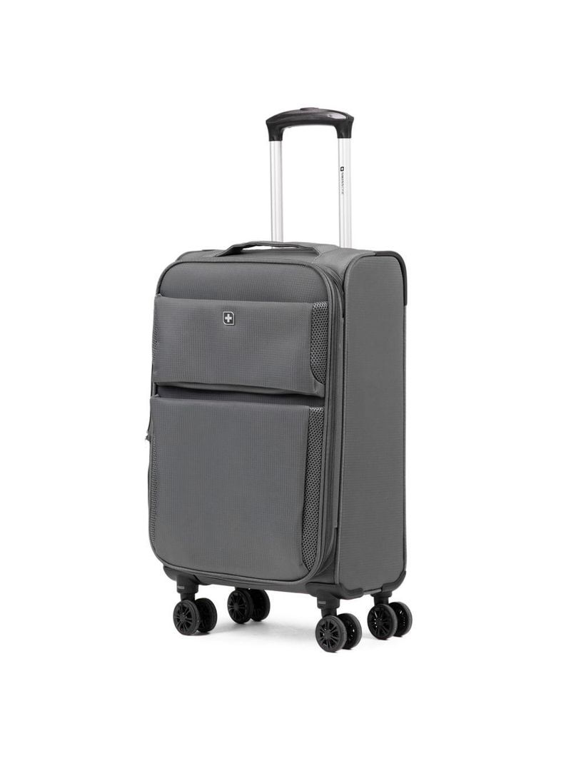 Mala pequena poliester 4 rodas verbier swiss one 205 cinza p