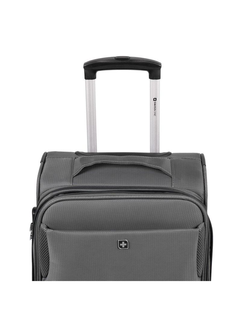 Mala pequena poliester 4 rodas verbier swiss one 205 cinza p