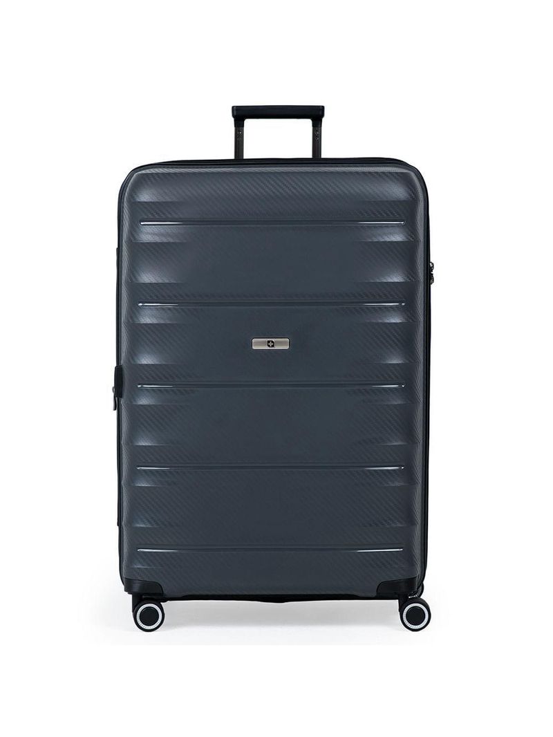 Mala grande polipropileno 4 rodas swissone genebra ii cinza