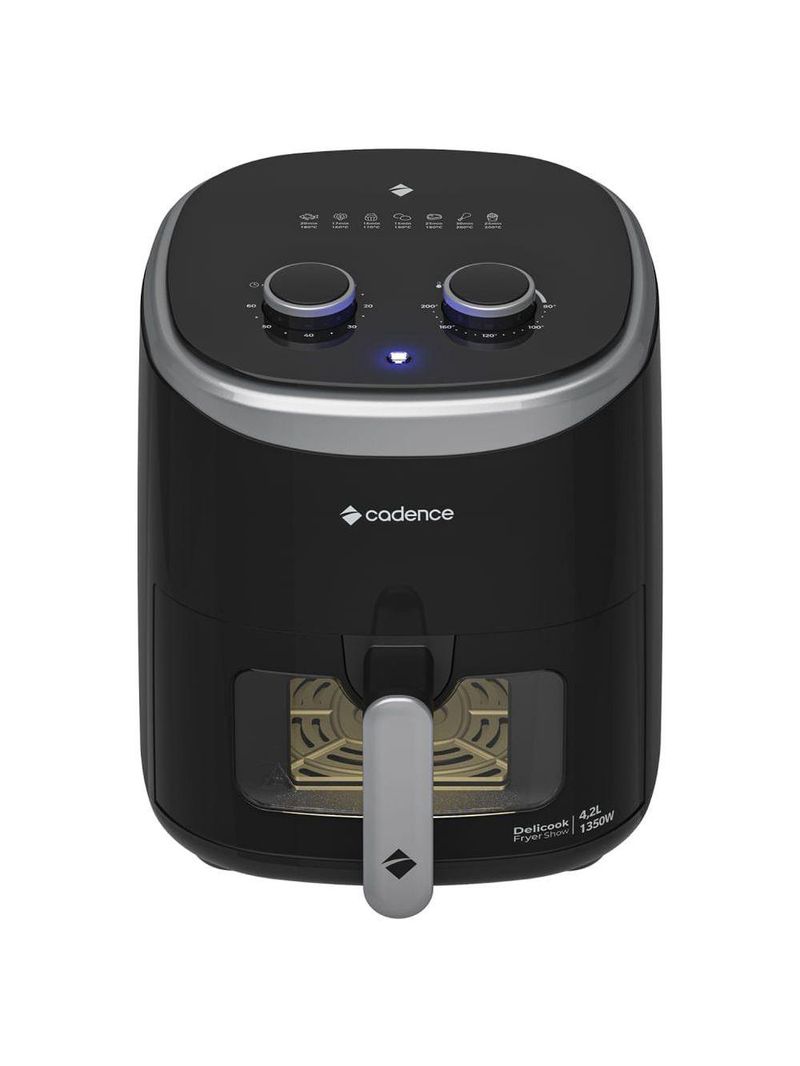 Fritadeira Sem Óleo 4,2L Cadence Com Visor Delicook Fryer Show 110V