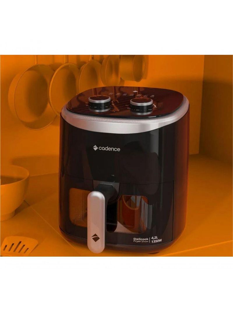 Fritadeira Sem Óleo 4,2L Cadence Com Visor Delicook Fryer Show 110V