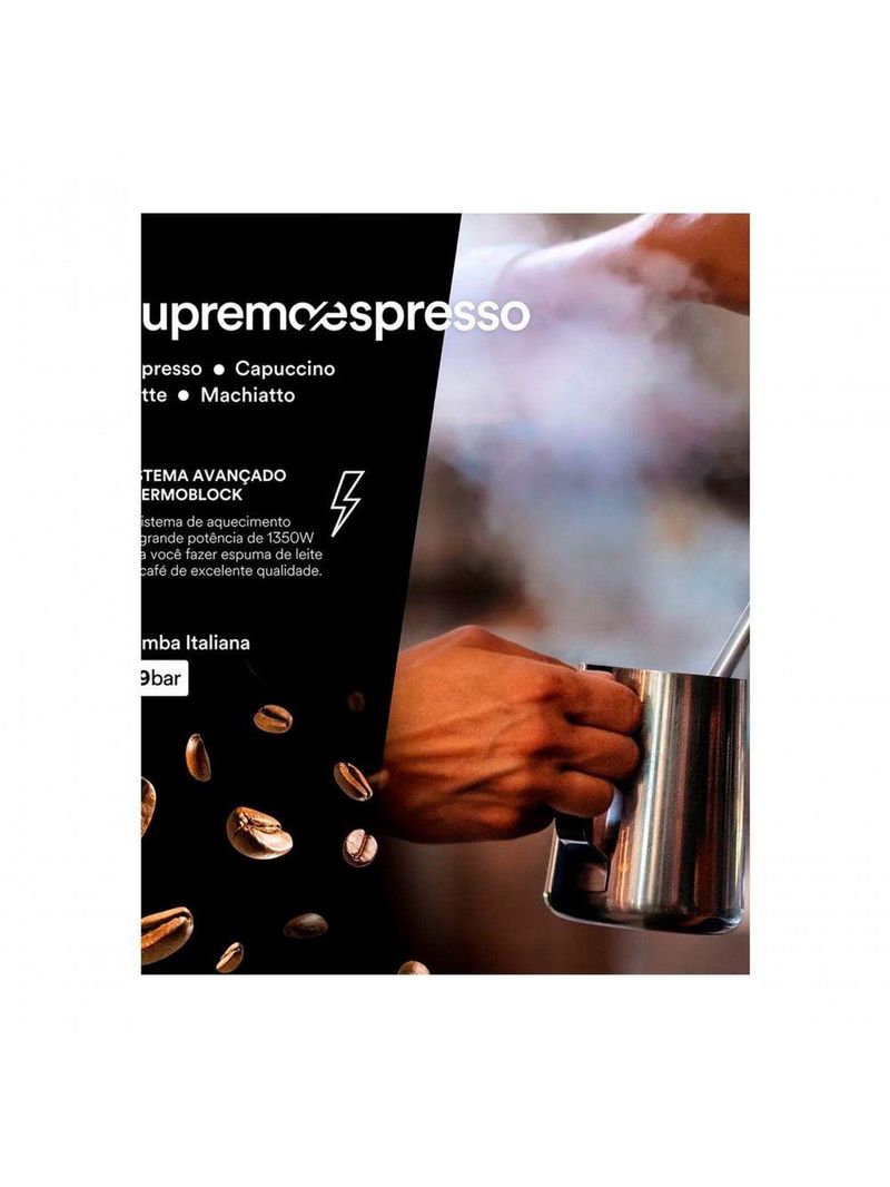 Cafeteira Espresso EOS ECF01EC Italiana 3 Em 1 19 Bar Inox 110V