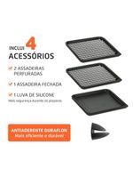 Fritadeira Air Fryer Forno Oven Mondial Vermelho e Inox 2200W 12L AFON-12L-RI 220V