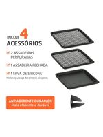 Fritadeira Air Fryer Forno Oven Mondial 2000W Preto 12L AFON-12L-AB 110V