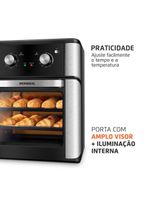 Fritadeira Air Fryer Forno Oven Mondial 2000W Preto 12L AFON-12L-AB 110V